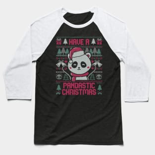 Pandastic Christmas Baseball T-Shirt